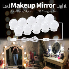 Load image into Gallery viewer, CanLing LED 12V Makeup Mirror Light Bulb Hollywood Vanity Lights Stepless Dimmable Wall Lamp 6 10 14Bulbs Kit for Dressing Table